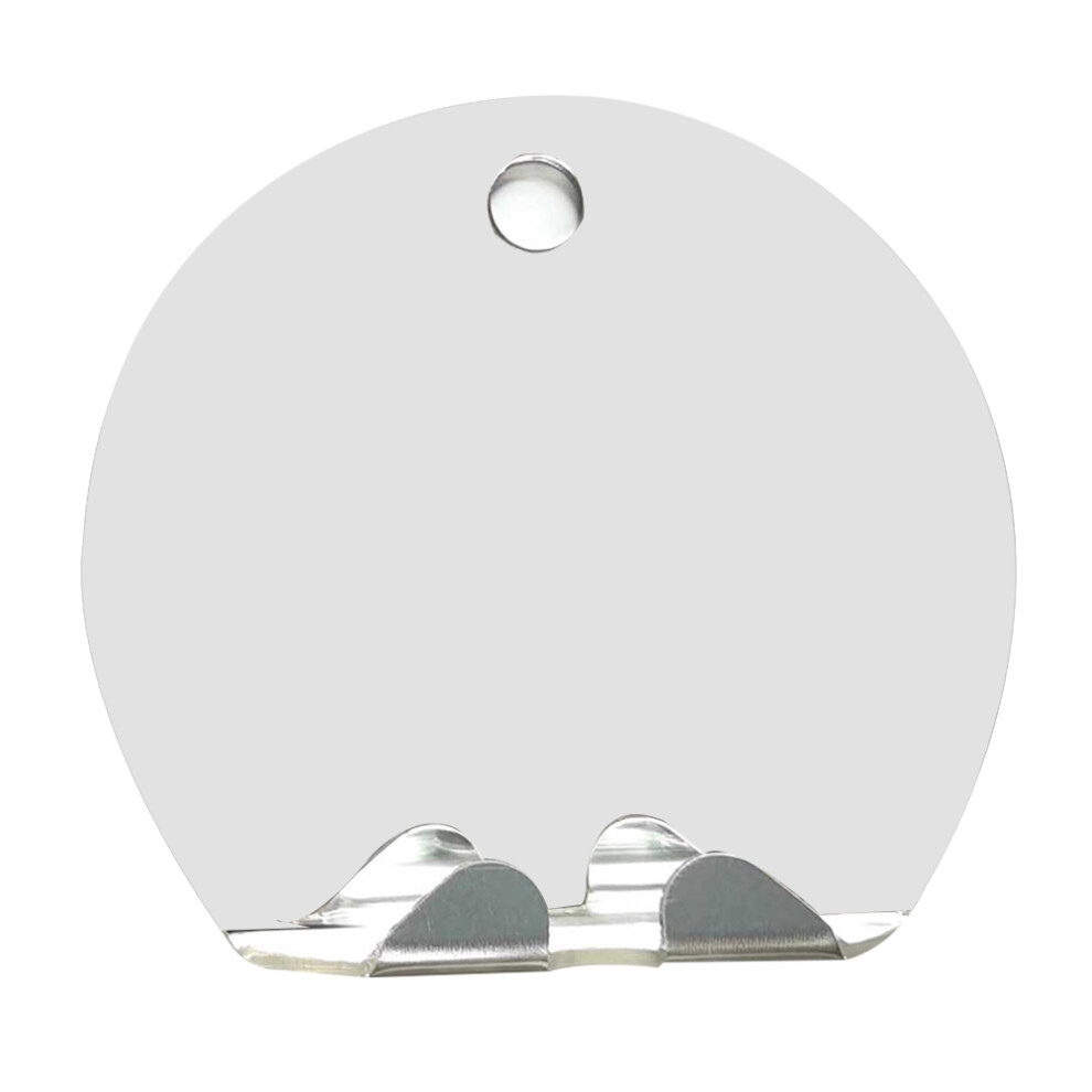 Solustre 3Pcs Round Fog Free Travel Mirror Unbreakable For Bathroom Home Silver