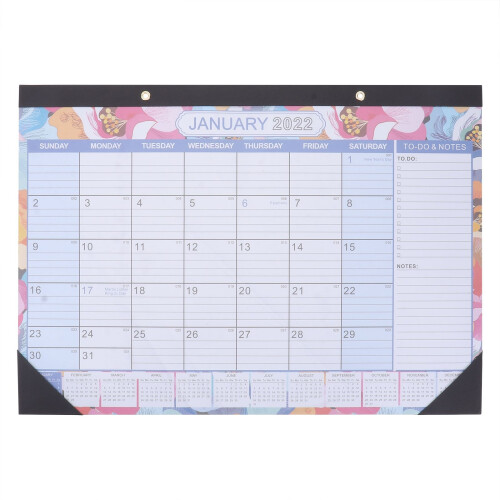 2 Pcs 2022 Wall Hanging Calendar Indoor Schedule Plan Note