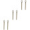 6 Pcs Metal Bookmark Ruler With Crystal Stone Decor 5