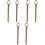 6 Pcs Metal Bookmark Ruler With Crystal Stone Decor 3