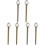 6 Pcs Metal Bookmark Ruler With Crystal Stone Decor 2