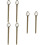 6 Pcs Metal Bookmark Ruler With Crystal Stone Decor 7