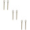 6 Pcs Metal Bookmark Ruler With Crystal Stone Decor 9