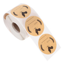 Ronde Schrijfbare Kraft Labels Voor Eierdozen En Conserven