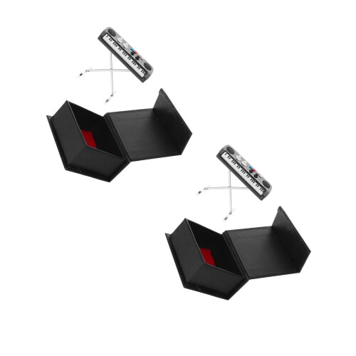 2 Sets Paper Synthesizer Mini Electronic Keyboard Desktop Decor 2