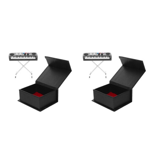 2 Sets Paper Synthesizer Mini Electronic Keyboard Desktop Decor 1