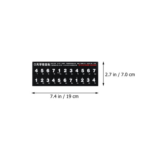 4Pcs Melodica Keyboard Pitch Stickers For Practice Black 1