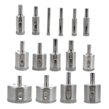 15Pcs 6-50Mm Diamond Coated Hole Saw Cutting Kit