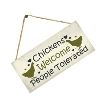 5Pcs Vintage Farm Wood Hanging Signs Assorted Color Durable Bamboo