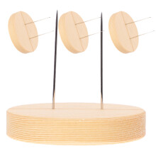 8 Pcs Wooden Base Needle Stands Crochet And Felting Dolls Holder