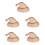 5Pcs Christmas Santa Hat Wood Serving Platter 8