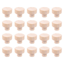 40 Pcs Round Head Wooden Drawer Knobs Modern Style