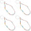 4Pcs Phone Charm Strap Moon Star Beaded Lanyard For Mobile 7