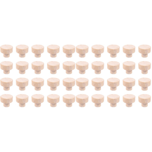 40 Pcs Round Head Wooden Drawer Knobs Modern Style 1