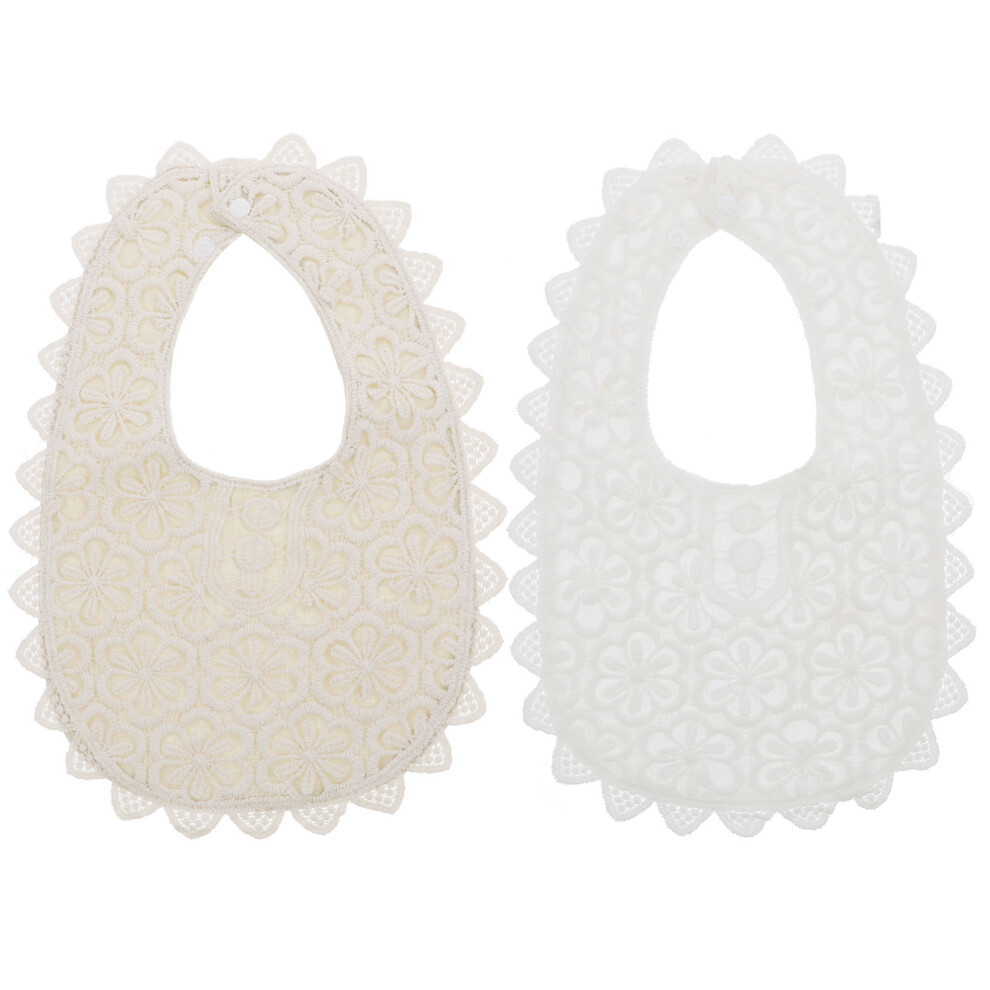 6 Pcs Baby Lace Bibs Cotton Drool And Meal Feeding Apron Inoomp