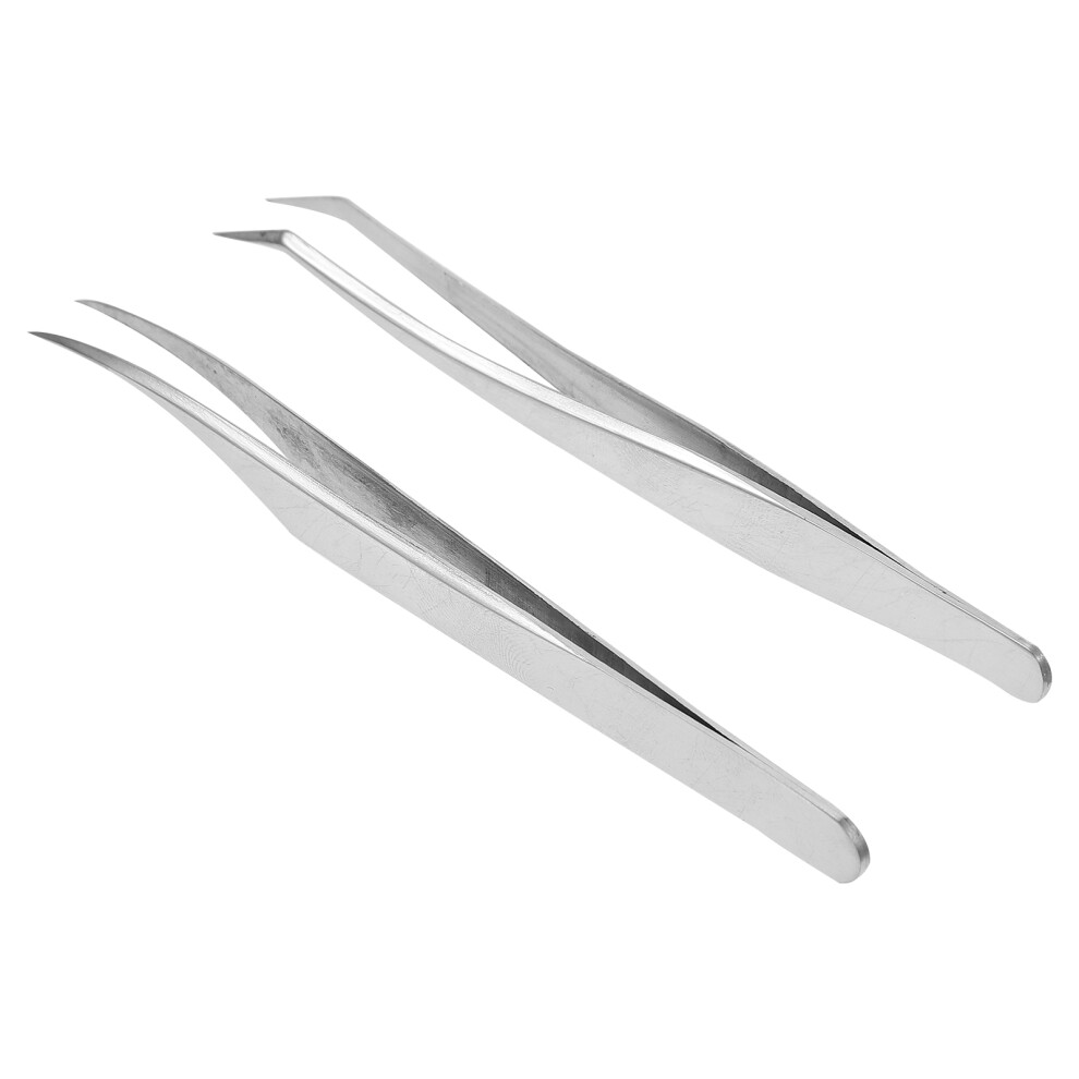 16 Pcs Stainless Elbow Tweezers For Eyelash Grafting Accessory-image-OPC-PKWT2W2-NEW