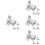 16 Pcs Rabbit Shape Ceramic Chopstick Rests Holders For Home Use 6