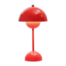 (Red) Nordic Danish Flower Bud Table Lamp, Desk Decoration, Bedside Lamp ( Plug In Payment )-bbcs