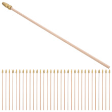 250 Pcs Mini Wooden Flag Rods With Gold Caps For Crafts Decorations