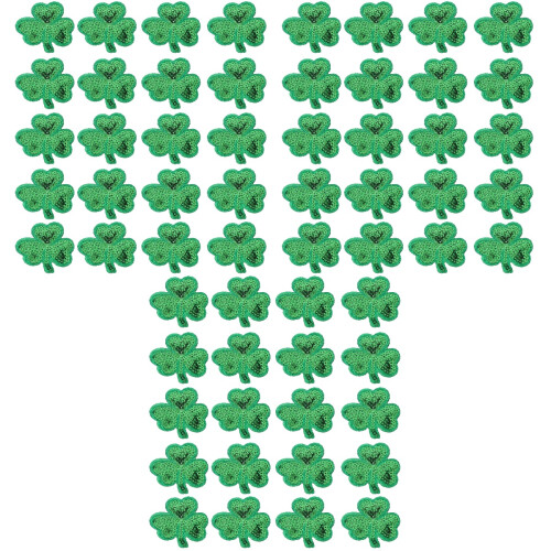 3 Sets 20 Pcs St Patrick's Day Patches Sequin Green 2