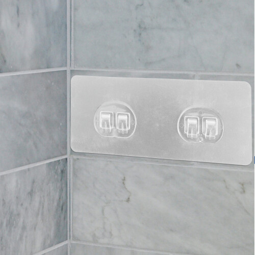 40 Pcs Shower Organizer Adhesive Hooks Heavy Duty Sticky For Kitchen 2