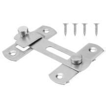 2Pcs 4 Inch Stainless Steel Door Latch Brushed Silver For Pet Cage