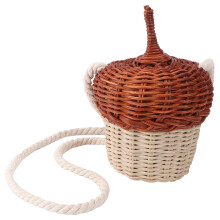 3Pcs Mini Rattan Bag For Kids Photography Props Handheld Pouch