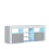 Creative Furniture Pulse TV Unit 145cm LED  - White & Grey Gloss Doors 4