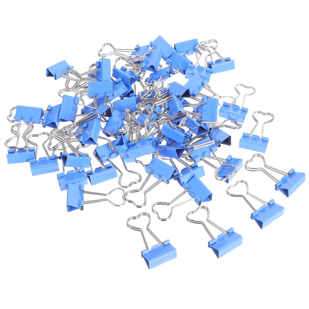 120 Pcs Metal Binder Clips With Heart Handle Blue-image-OPC-PKWT5MS-NEW