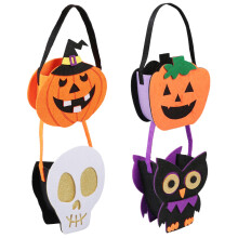 8 Pcs Cartoon Candy Felt Bags For Kids Trick Or Treat Random Style