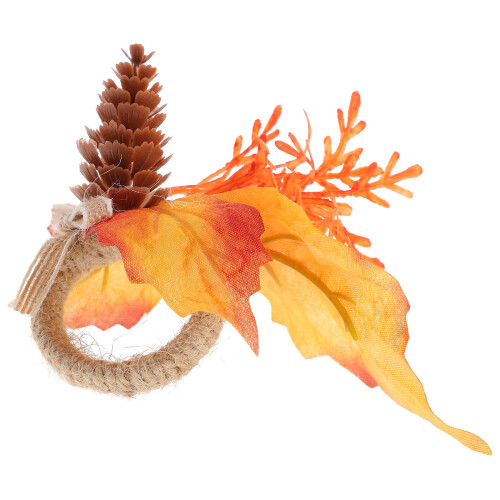 3Pcs Maple Leaf Napkin Rings Decorative Tissue Holders