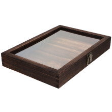 4 Pcs Clamshell Type Wooden Specimen Display Storage Box