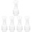 5Pcs Container Glass Dispenser Transparent Wine Decanter 5