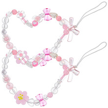 6 Pcs Beaded Wrist Ropes For Phone Decoration And Hanging