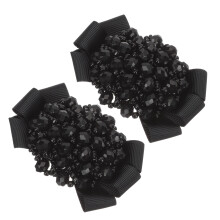 5Paare Schwarze Schleifen Schuhschmuck Clips Für Schuhe Taschen