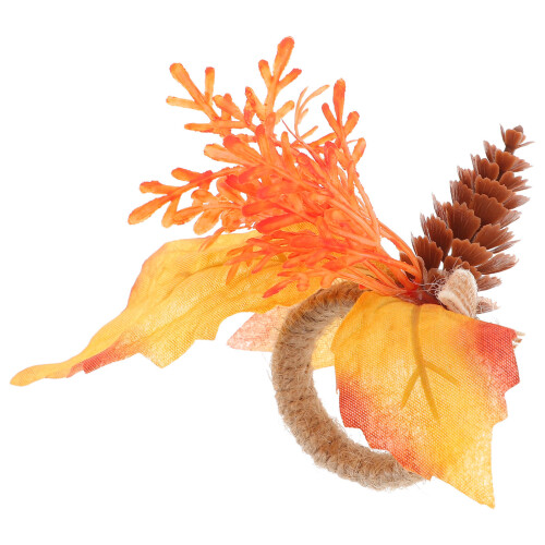 3Pcs Maple Leaf Napkin Rings Decorative Tissue Holders 1