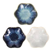 9 Pcs Ceramic Sauce Plates Appetizer Dishes Assorted Colors