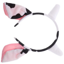 5Pcs Cute Plush Cow Ears Headband For Animal Cosplay Party Costumes