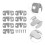 20 Sets Flush Mount Bracket Stainless Steel Wall Clip Hook With Screws 11