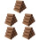 60 Pcs Paper Rolls For Crafts Brown Cardboard Tubes Diy 8