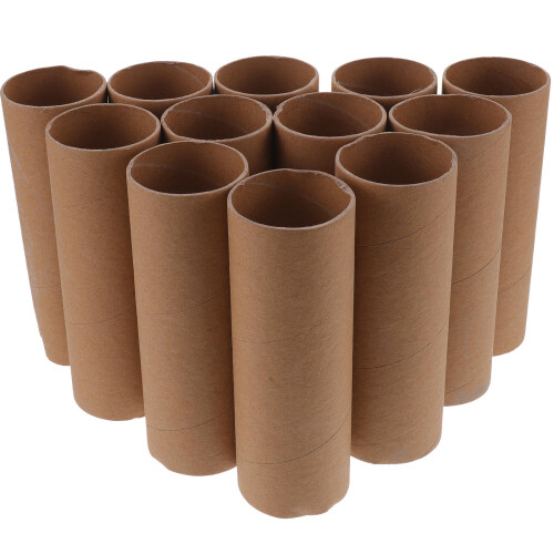 60 Pcs Paper Rolls For Crafts Brown Cardboard Tubes Diy 2