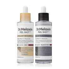 (2pcs Set)2PCS Dr.Melaxin PEEL SHOT GLOW EXFOLIANT RICE AMPOULE (WHITE RICE/BLACK RICE)