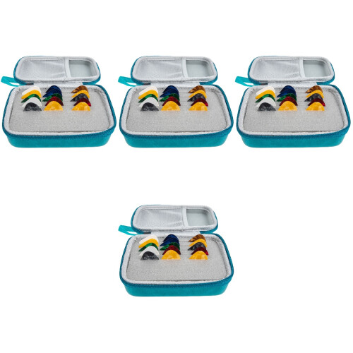 4 Sets Durable Small Guitar Picks With Bag 2