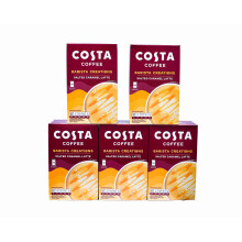 Costa Coffee Instant Coffee Sachets - Salted Caramel Latte, 5 x Pack of 6
