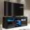 Creative Furniture Pulse 145cm TV Unit LED - Black Gloss Doors 1