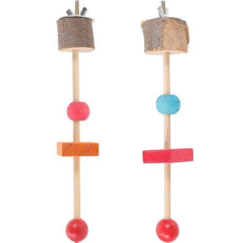 6 Pcs Bird Perch Standing Stick For Parrot Cage