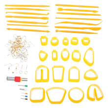 5 Sets Plastic Clay Cutters For Earrings And Pendants