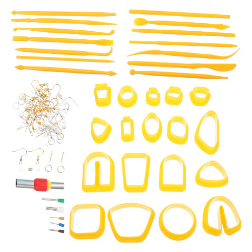 5 Sets Plastic Clay Cutters For Earrings And Pendants