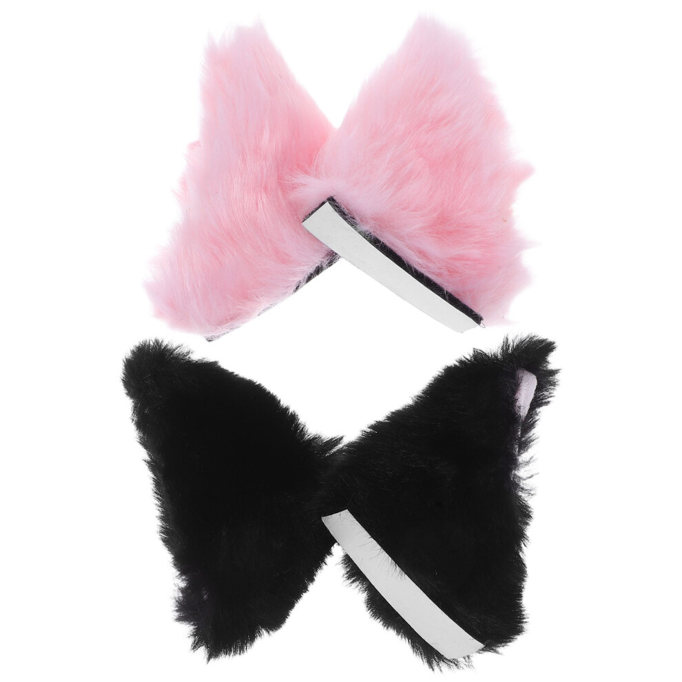8 Pairs Plush Cat Ears Accessories For Ski Motorcycle Bike 031043041491