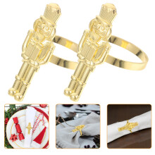12 Pcs Christmas Napkin Ring Xmas Napkin Holder Nutcracker Shaped
